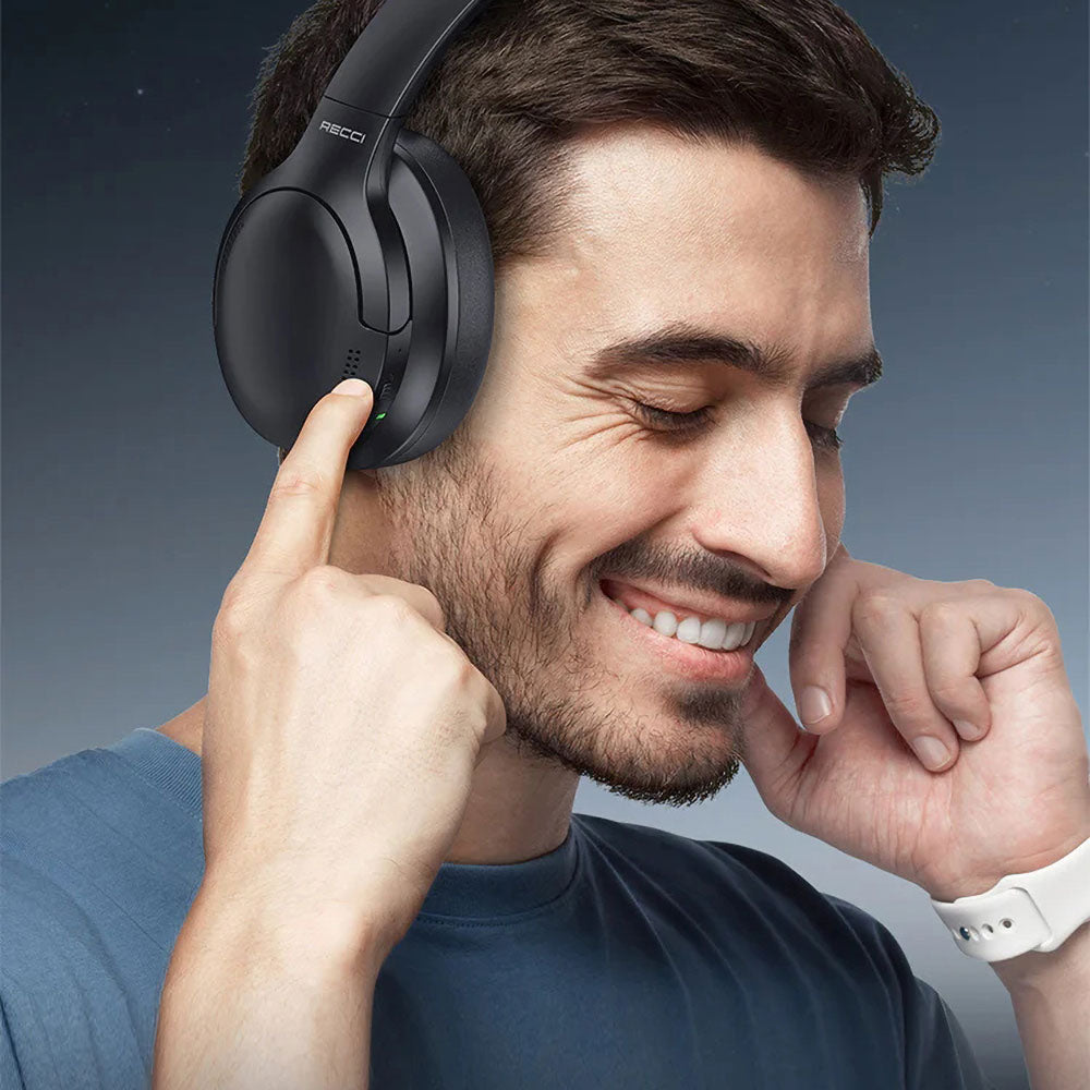 Recci REP-W59 Baron Serisi ANC Özellikli FM Destekli Ayarlanabilir Kulak Üstü Bluetooth Kulaklık - 7 Recci REP-W59 Baron Serisi ANC Özellikli FM Destekli Ayarlanabilir Kulak Üstü Bluetooth Kulaklık - 7